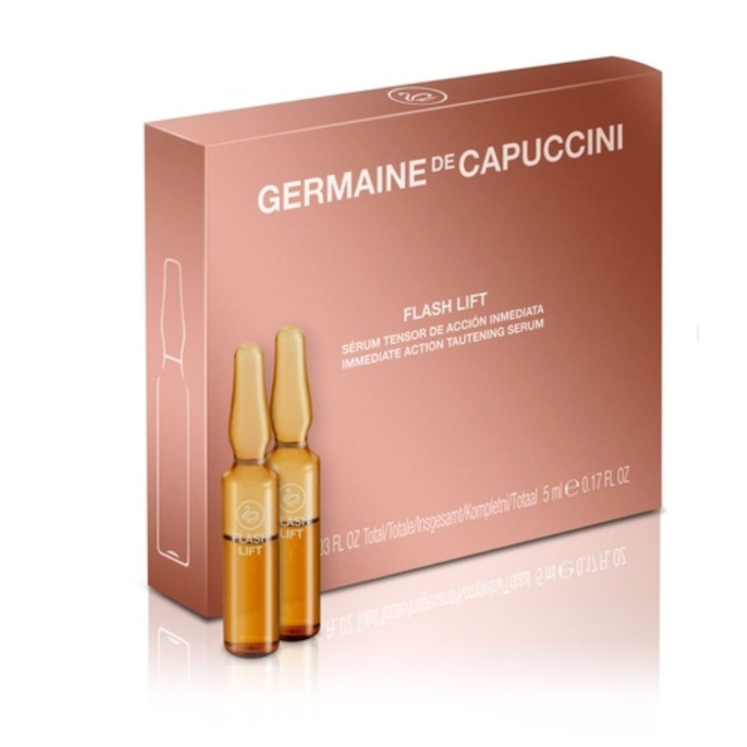 أمبولات فلاش للنضارة والشد الفوري germaine de capuccini flash lift 5x1 ml ampoules
