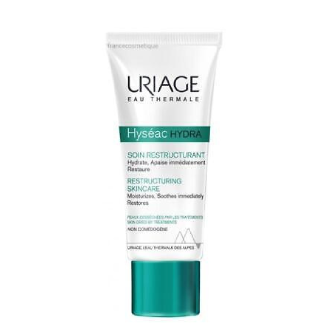 uriage hyseac restructuring hydra cream 40 ml كريم الترطيب المتكامل للبشرة الدهنيه يعمل على ترطيب البشرة وإعادة ترميم الخلايا التالفه والمجهدة وإعادة التوازن للبشره