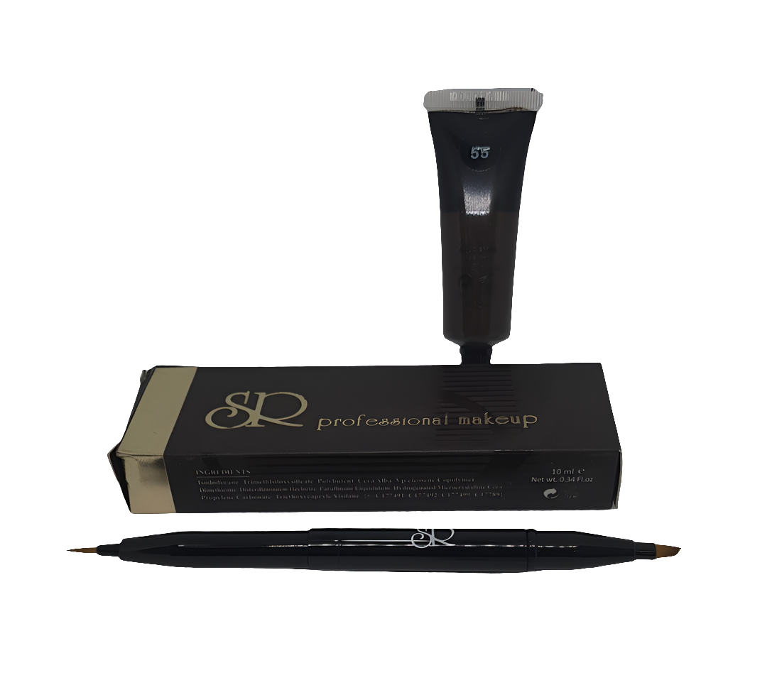 eyebrows tattoo with brush تاتو حواجب مع فرشاة
