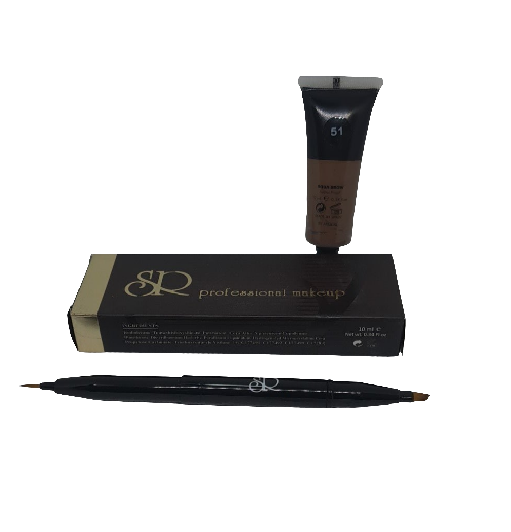 eyebrows tattoo with brush تاتو حواجب مع فرشاة