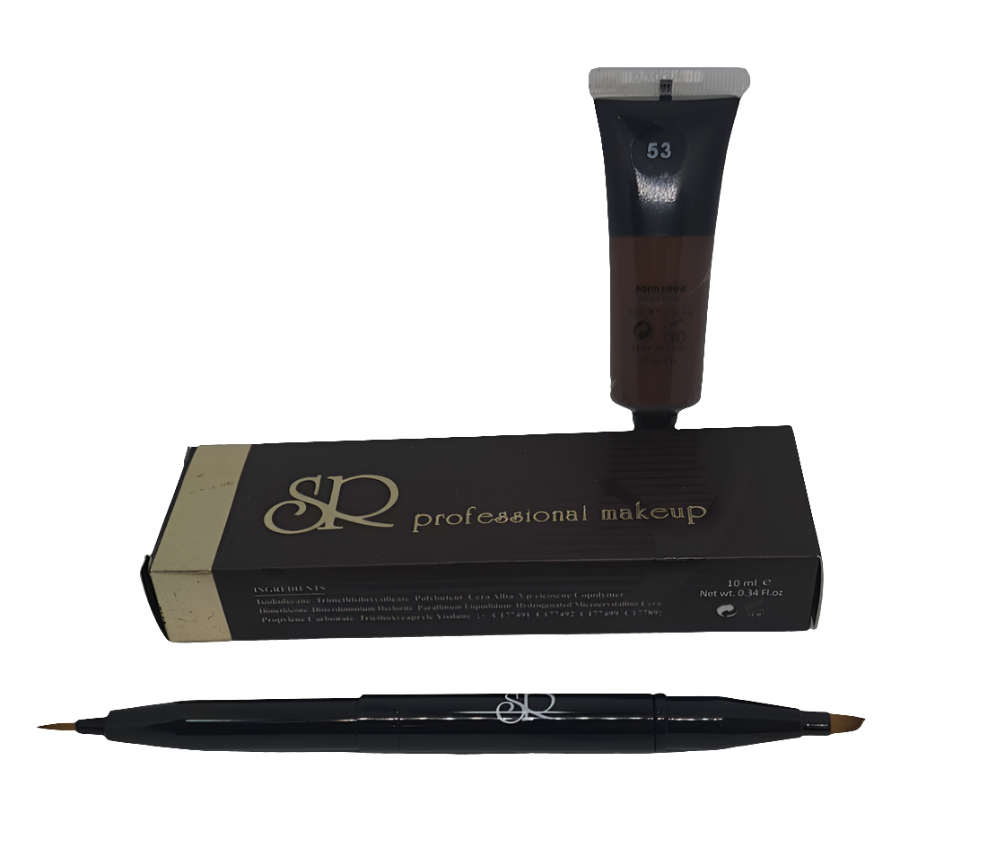 eyebrows tattoo with brush تاتو حواجب مع فرشاة