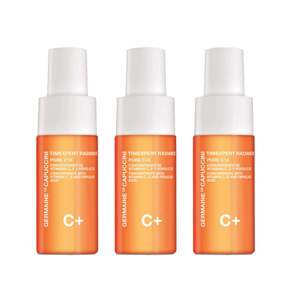 germaine de capuccini timexpert radiance c pure c10con 3x10 ml أمبولات فيتامين سي النقي للنضارة والإشراق