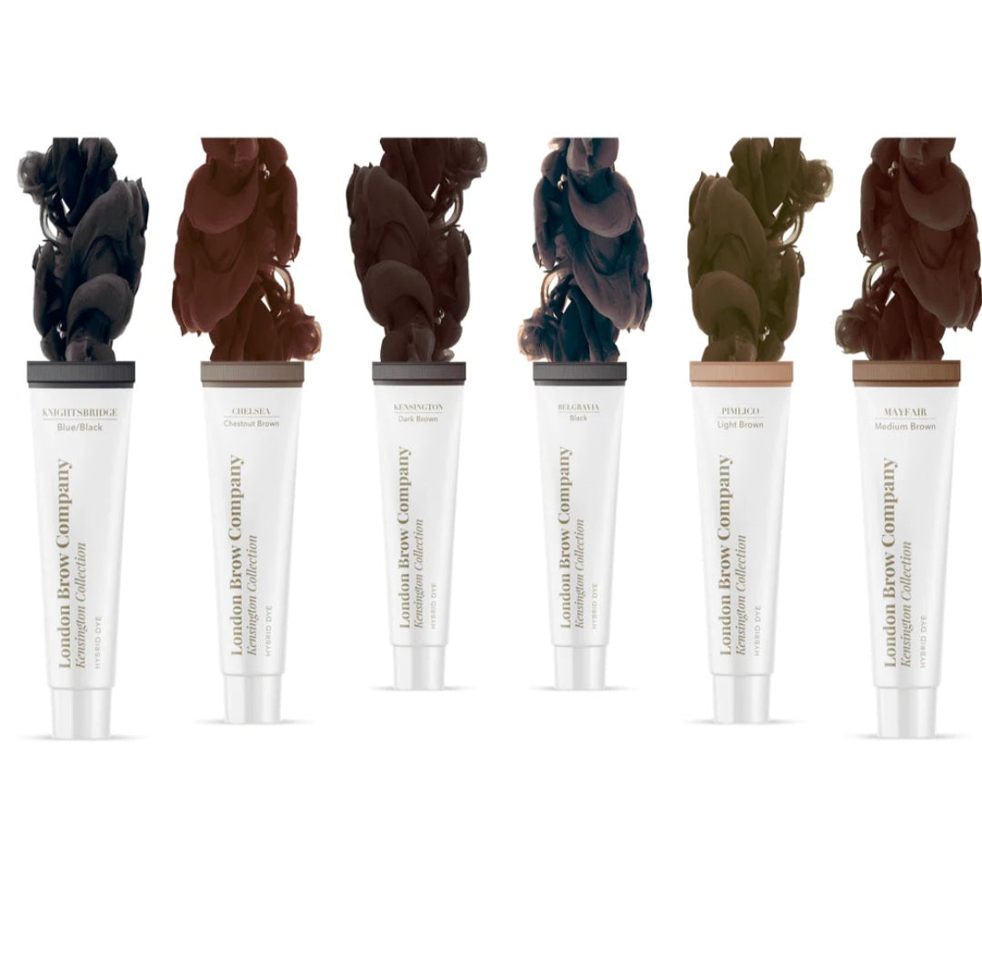 London Hybrid dye brow stain individual tubes dark brown 15ml صبغة للحواجب اللون بني غامق