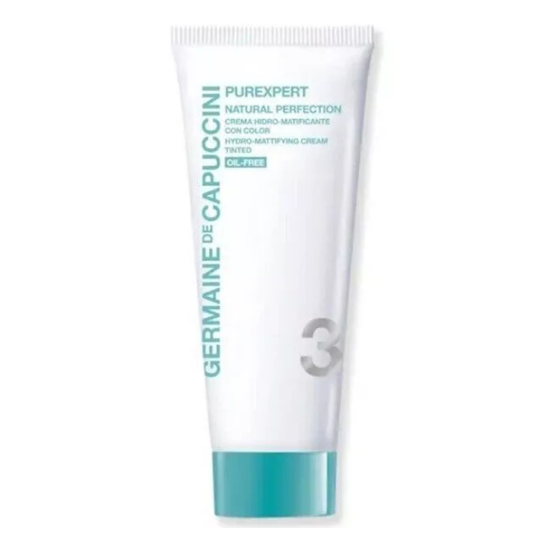 germaine de capuccini purexpert natural perfection tinted cream 50ml كريم بلون لتغطيه طبيعيه خالي من الزيوت لمظهر غير لامع ، لون طبيعي يناسب جميع درجات البسرة ، يرطب ويهدىء الالتهابات