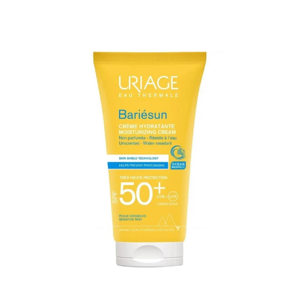 uriage bariesun spf 50 cream 50ml واقي شمس للبشره الجافه مدعم بالفيتامينات يحتوي على مياه حراريه ومقاوم للتصبغات ، يحتوي على فيتامين E,C