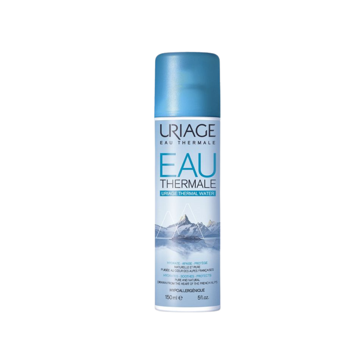 uriage thermal water spray 150ml سبريه مياه يورياج الحراريه للعنايه اليوميه غني بالعناصر الأساسيه والأملاح المعدنيه يعطي ترطيب عالي ،يهديء البشرة الحساسه