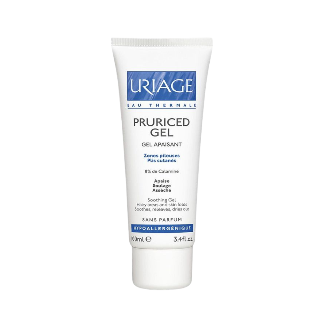 uriage pruriced gel 100ml برورسيد جل ، مصمم لتهدئة البشره المتهيجه والضعيفه مضاد للحكه ولدغات الحشرات وحساسية البشره مناسب للاطفال المصابين بالجدري المائي خالي من العطور والكحول