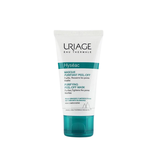 uriage hyseac purifying peel-off mask 50ml ماسك يصفي البشره الدهنيه والمختلطه يمتص الدهون وينظف المسام يحتوي على الطين يقلص المسام يزيل اللمعه والدهون