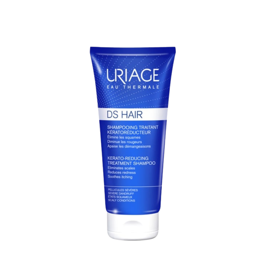 uriage ds hair shampooing kerato reducteur 150mlشامبو  يعالج الأكزيما الدهنيه  والجافه لفروة الرأس  يحتوي على لاكتيك أسيد وسلسليك أسيد ومضاد للفطريات ومضاد للالتهابات مع عشبة مرطبه للشعر