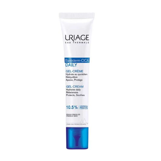 uriage bariederm cica daily gel cream T 40ml كريم يعمل على تهدئه البشره يصلح البشره ويرممها من الجروح والحروق يصلح بعد جلسات الليزر