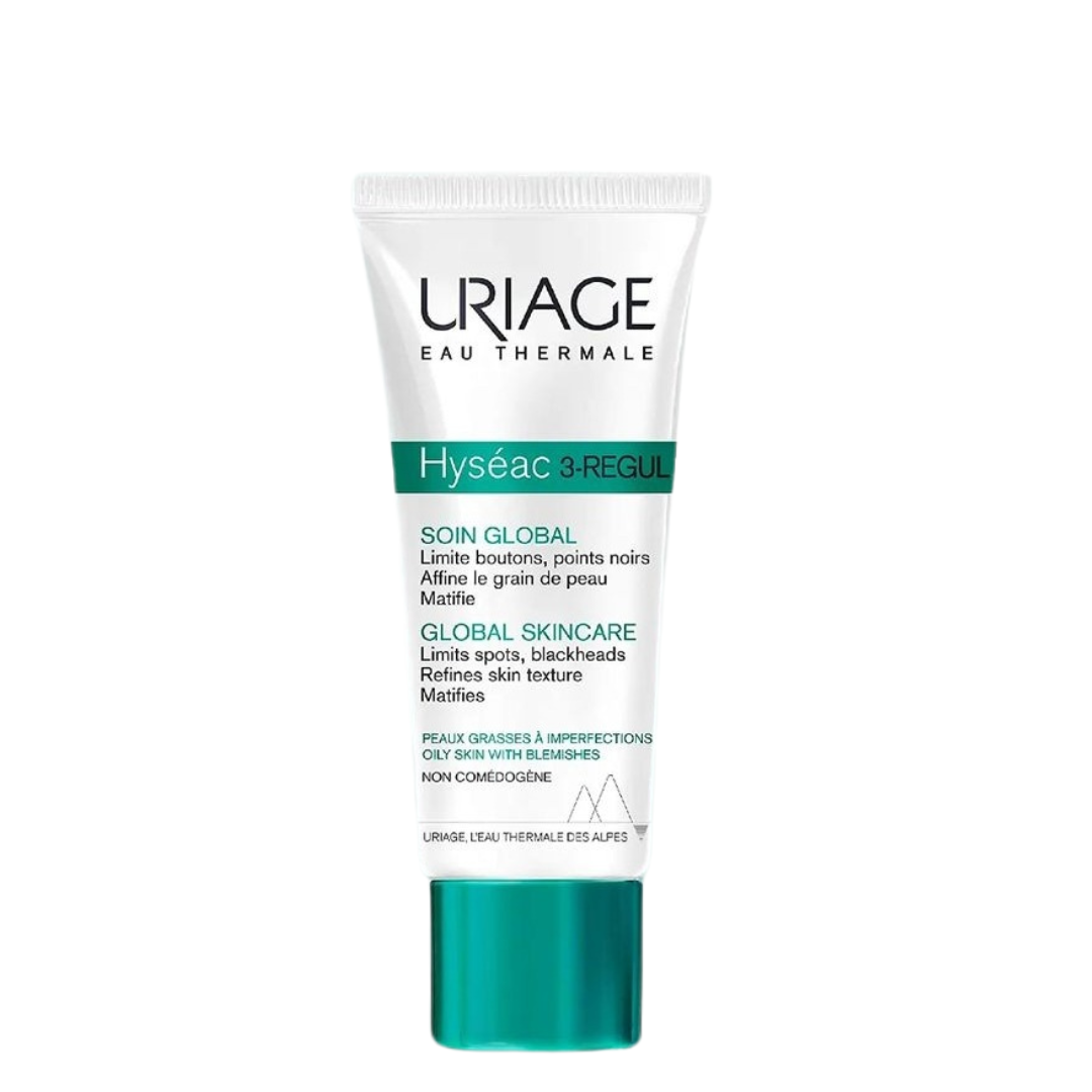 uriage Hyseac 3-Regul Cream 40ml كريم العناية بالبشره الدهنيه والمختلطه يمنع الرؤوس السوداء والبقع يمنع اللمعان يقلل المسامات