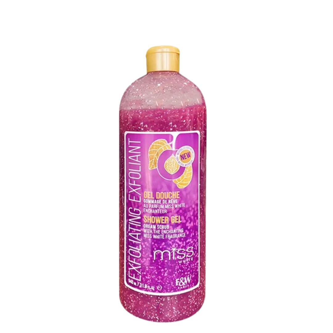 Fair and white miss white shower gel dream scrub 1000ml شاور جل سكرب مقشر يساعد على التفتيح