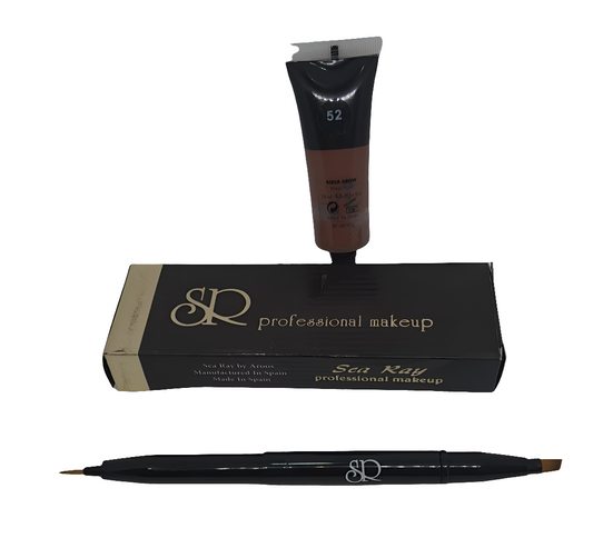 eyebrows tattoo with brush تاتو حواجب مع فرشاة