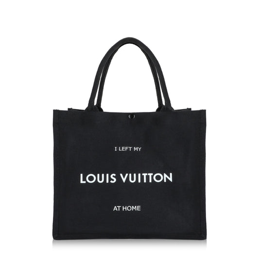 Medium Canvas Shoulder Bag - Black حقيبة من براند آند مور